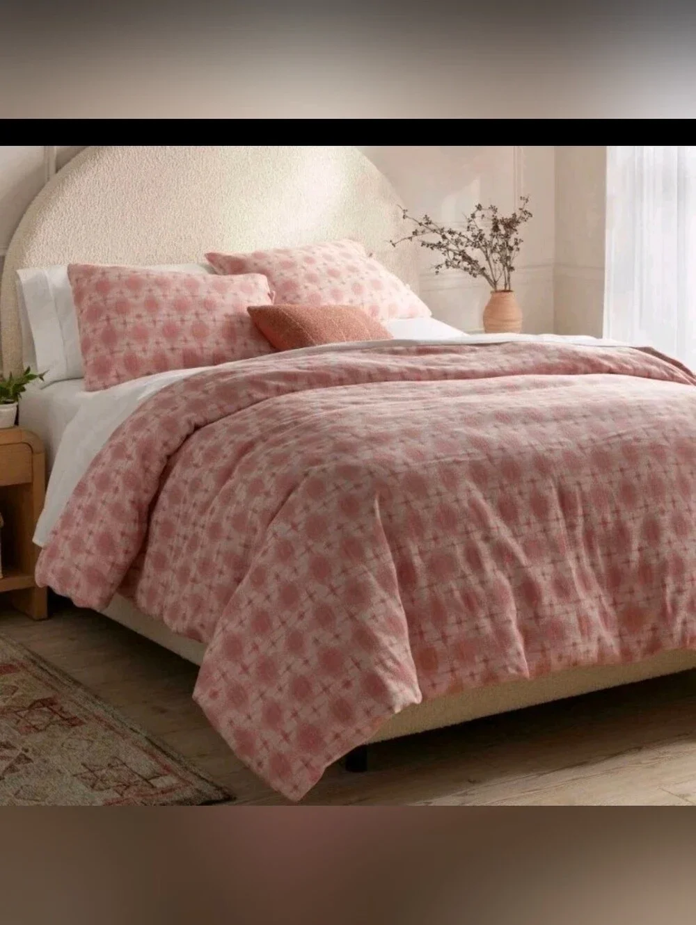 Threshold Yarn Dye Ikat Duvet Cover and Sham Set Ivory/Mauve - King